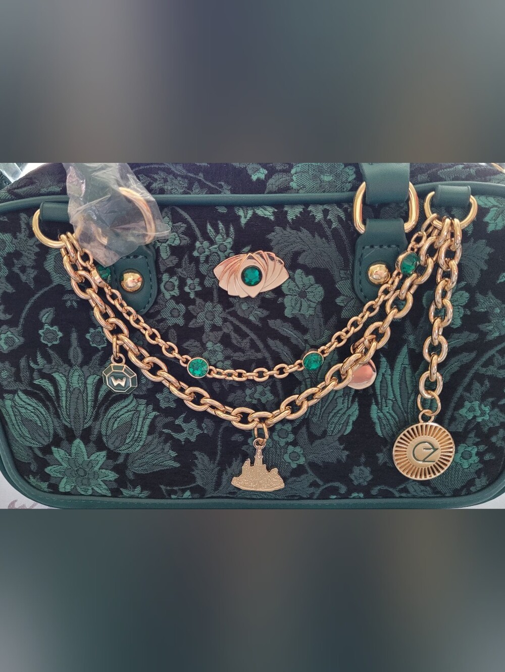 Wicked Oz Green Floral Handbag with Bag Chain - BoxLunch Exclusive - Picture 2 of 9